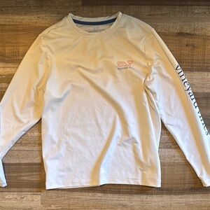 Vineyard Vines Cream Long Sleeve Tee
